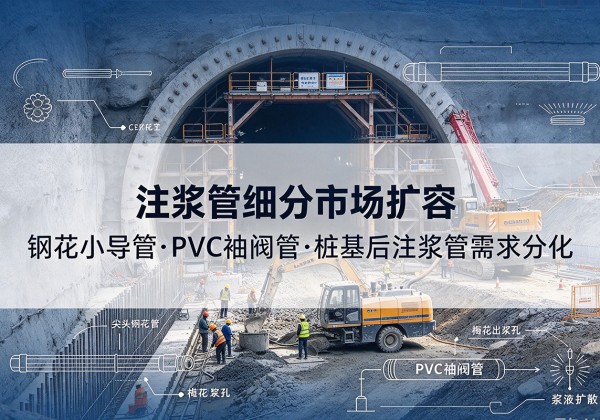 新乐注浆管细分市场扩容，隧道钢花小导管、PVC 袖阀管、桩基后注浆管需求分化